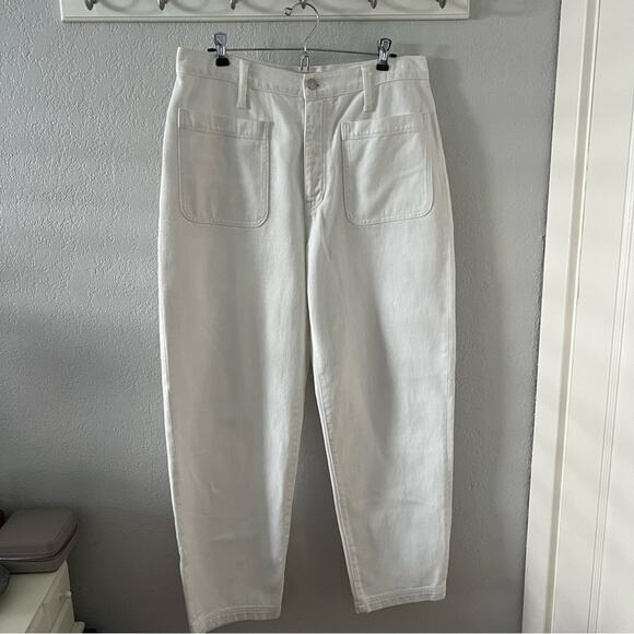 Madewell The Dadjean in Tile White: Patch Pocket Edition - Picture 3 of 9